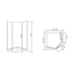 Душевой уголок Timo BY-839 Clean Glass 100x100, с поддоном