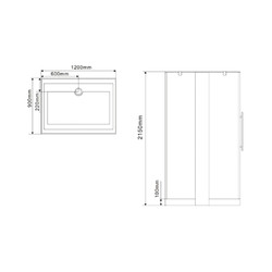 Душевая кабина с гидромассажем Wasserfalle W-626 120x90