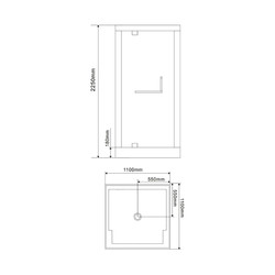 Душевая кабина с гидромассажем Wasserfalle W-9804 110x110