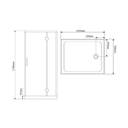 Душевая кабина с гидромассажем Wasserfalle W-9901 100x80