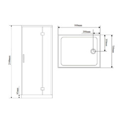 Душевая кабина с гидромассажем Wasserfalle W-9902 90x70