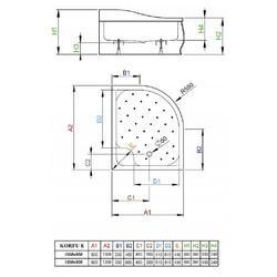 Душевой поддон Radaway Korfu E 120x90