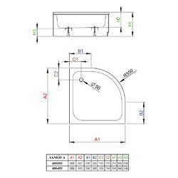 Душевой поддон Radaway Samos A 90x90