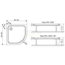 Душевой поддон Ravak Elipso Pro Chrome 80x80