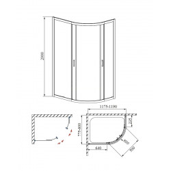 Душевой уголок Bravat Drop BS1280.1200AL 120х80