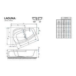 Акриловая ванна Excellent Laguna 170х115 L