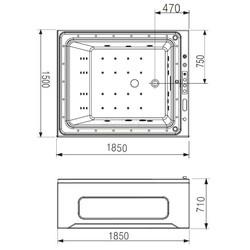 Гидромассажная ванна Gemy G9268 Milk SPA 185х150
