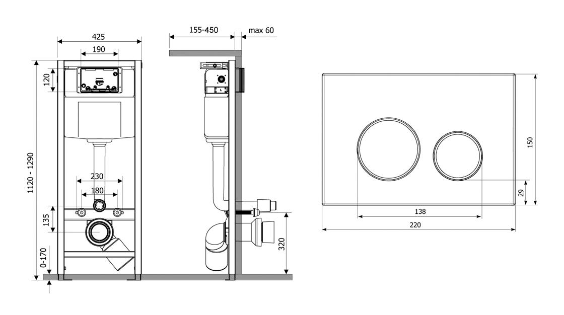 Система инсталляции для подвесного унитаза 4 в 1 Lavinia Boho Relfix 77020018