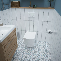 Комплект 2 в 1 Lavinia Boho Relfix 77030029 (бачок скрытого монтажа, клавиша смыва белая пластиковая)