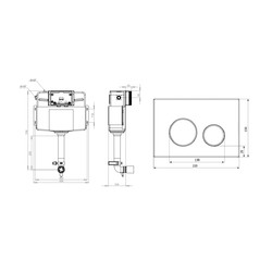 Комплект 2 в 1 Lavinia Boho Relfix 77030030 (бачок скрытого монтажа, клавиша смыва хром глянцевый пластиковая)
