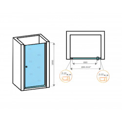 Душевая дверь Parly DE90 90х185