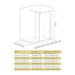 Душевая перегородка Good Door WALK IN SP2-90-C-CH