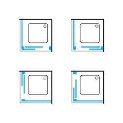 Душевой уголок Omnires BRONX 140х80