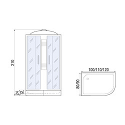 Душевая кабина River NARA 120/90/24 MT R