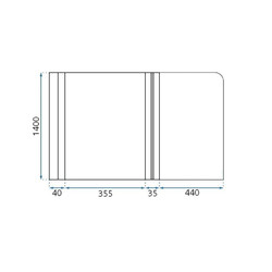 Душевая шторка Rea Agat-2 REA-W0300 100х140