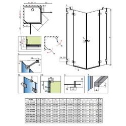 Душевой уголок Radaway Essenza Pro Black KDD 90Lx80R