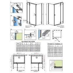 Душевой уголок Radaway Essenza Pro Black KDJ 90х70