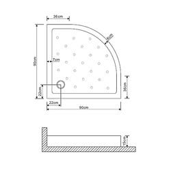 Душевой поддон Grossman GR-119009020 90х90