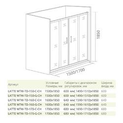 Душевой уголок Good Door LATTE WTW-TD+SP 160x100