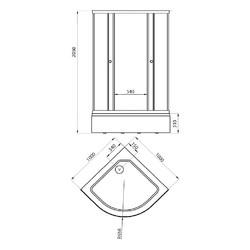Душевой уголок Triton Стандарт В1 полосы 100х100, с поддоном