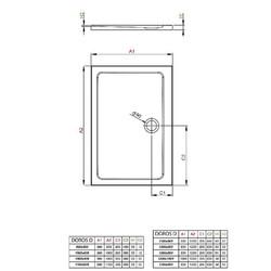 Душевой поддон Radaway Doros D 120х90