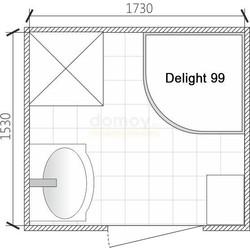 Душевая кабина Domani-Spa Delight 99 90х90 прозрачная/черная