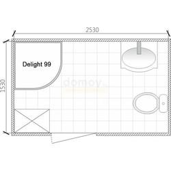 Душевая кабина Domani-Spa Delight 99 90х90 прозрачная/черная