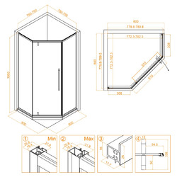 Душевой уголок RGW Stilvoll SV-81B 80x80