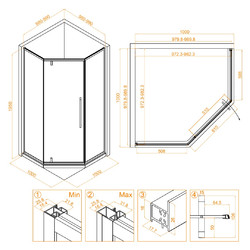 Душевой уголок RGW Stilvoll SV-81B 100х100