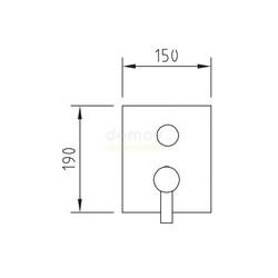 Смеситель скрытого монтажа для ванны и/или душа на 2 выхода Clever Caiman elegance 98730