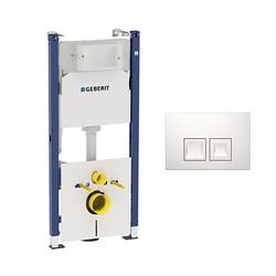 Инсталляция для унитаза Geberit Duofix 458.126.35.11, кнопка Delta50 белая