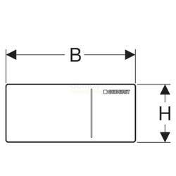 Кнопка дистанционная типа 70 Geberit для двойного смыва, для смывного бачка скрытого монтажа Sigma 12 черное/стекло