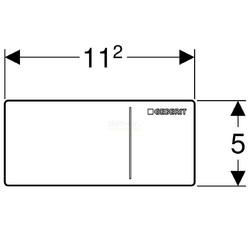 Кнопка дистанционная типа 70 Geberit для двойного смыва, для смывного бачка скрытого монтажа Sigma 12 черное/стекло