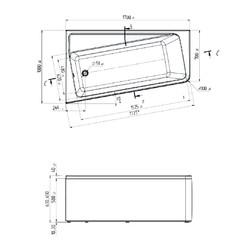 Акриловая ванна 1Marka DIRECT 170х100 L