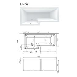 Акриловая ванна 1Marka LINEA 165х85 L