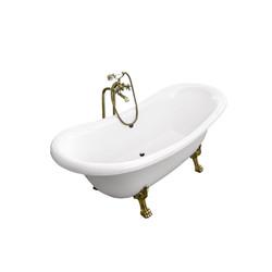 Квариловая ванна Besco Amelia 190х77 ножки латунь