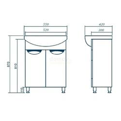 Тумба с умывальником Юввис Оскар 55 Т-1