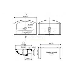 Тумба с умывальником Юввис Марко 95 Т-11 К
