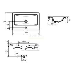 Тумба с умывальником Юввис Сенатор ТН-2 Д 70