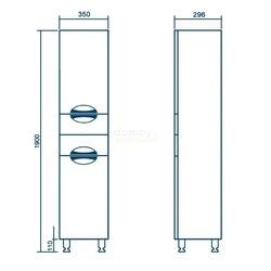 Шкаф-пенал Юввис Оскар П-5 К 35 правый