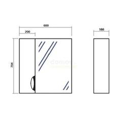 Зеркало-шкаф Юввис Оскар Z-1 60 правый