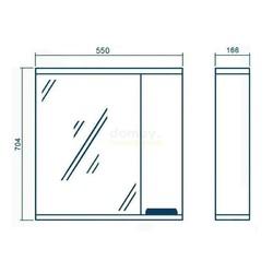 Зеркало-шкаф Юввис Марко Z-1 55 левый