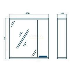 Зеркало-шкаф Юввис Марко Z-1 65 левый