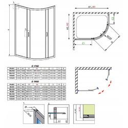 Душевой уголок Radaway Premium Plus E 100x80x170 Fabric