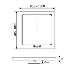 Душевой поддон RGW GWS-01 100х100