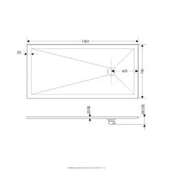 Душевой поддон RGW Stone Tray ST-G 70х130