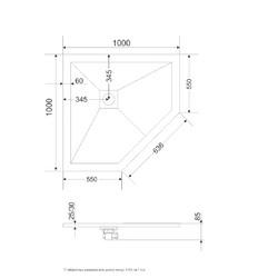 Душевой поддон RGW ST/T-0100W 100х100