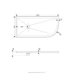 Душевой поддон RGW ST/AL-0129W