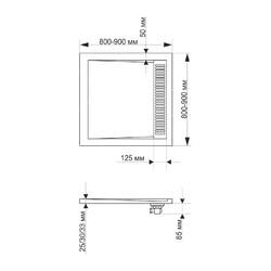 Душевой поддон RGW STМ-088G 80х80