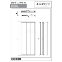 Душевая дверь Omnires BRONX 80х185